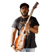 Excited Rock Sticker by Refresco.tv