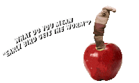 Get Up Worm Sticker by Sethward