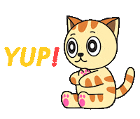 Cat Yes Sticker by JPedicini