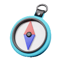 Compass Airhead Sticker