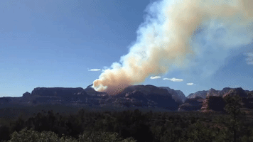 Plane Crash Sparks Fire in Arizona's Fay Canyon