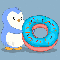 Dunkin Donuts Eating GIF by Pudgy Penguins
