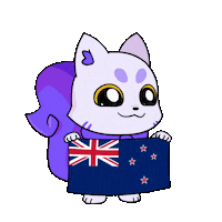 New Zealand Flag Sticker by Lucky Kat Studios