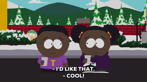 happy token black GIF by South Park 