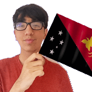 Holding Papua New Guinea Sticker