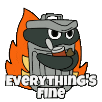 Nervous Its Fine Sticker by Christophers Genie