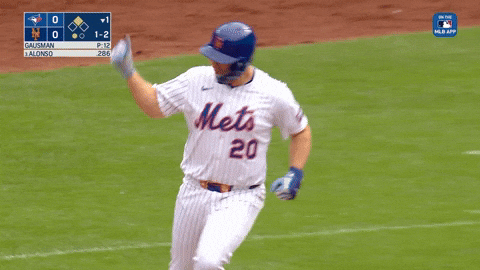 Celebrate Home Run GIF by New York Mets