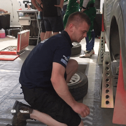 Service Tyre GIF by FIA European Rally Championship