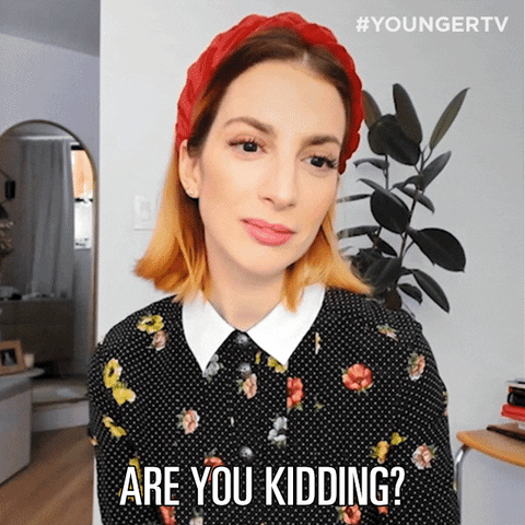 Aftershow Are You Kidding GIF by YoungerTV