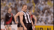 celebrates nathan buckley GIF by CollingwoodFC