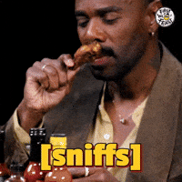 Sniffing Chicken Wings GIF by First We Feast
