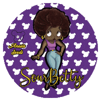 Anesia cartoon purple weed disco Sticker