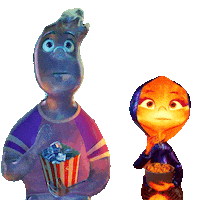Snacking Movie Theater Sticker by Disney Pixar