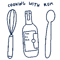 Cooking With Rum Sticker by TEN TO ONE Rum