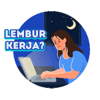 Overtime Lembur Sticker by SehatAQUA