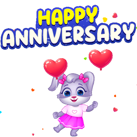 Happy Birthday Hearts Sticker by Lucas and Friends by RV AppStudios