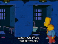 bart simpson toilets GIF