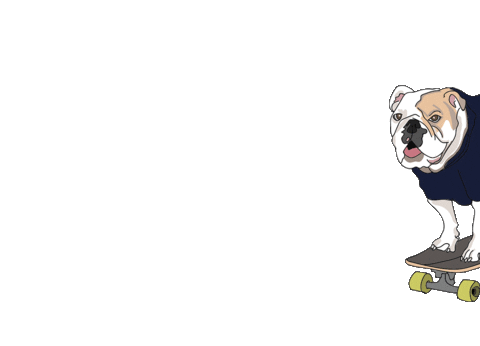 dog skateboard Sticker by GeorgetownUniversity