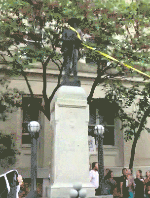midsummerish racism statue durham fucknazis GIF