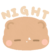 Sleepy Brown Bear Sticker