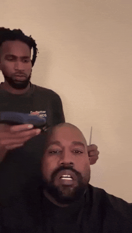 Kanye West Barber GIF
