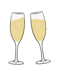 Champagne Sticker by Anthropologie