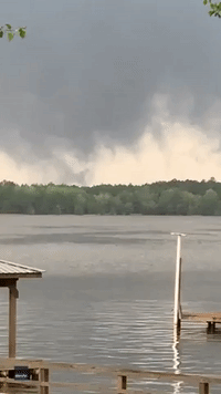 Rotating Funnel Clouds Form and Dissipate in Central Georgia