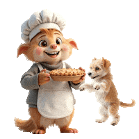 The Baker Hungry Dog Sticker