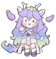 Chibi Eggplant Sticker