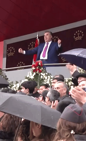 Tajik President Emomali Rahmon Dances for Nowruz