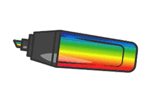 Rainbow Highlighter Sticker by Be You