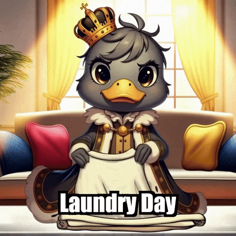 Laundry Day Home GIF by sirduckbeth