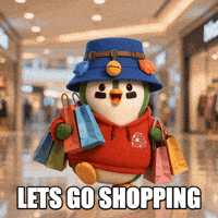 ZaddyFi lets go penguin shopping hype GIF