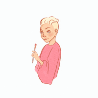 hannahbetzel pink artist sparkle painting GIF