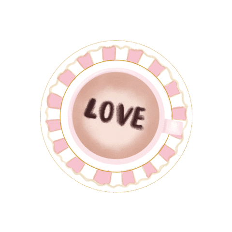 dhefloriano giphyupload love tea cafe Sticker