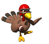 Football Thanksgiving Sticker