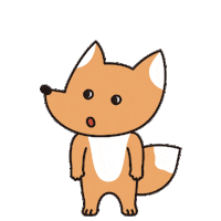 Awkward Fox Sticker by choom.sai