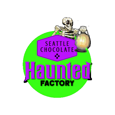 Haunted House Halloween Sticker by Seattle Chocolate