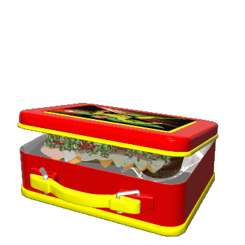 Lunch Box 3D Sticker