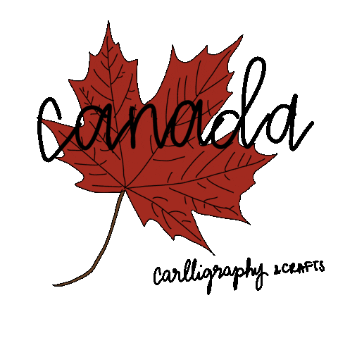 carlligraphy giphyupload canada maple leaf carlligraphy Sticker