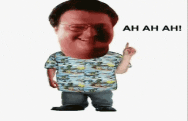Dennis Nedry shaking hands