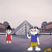 Louvre GIF by Zhotcita