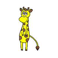 Sleepy Giraffe Sticker by SPINNS