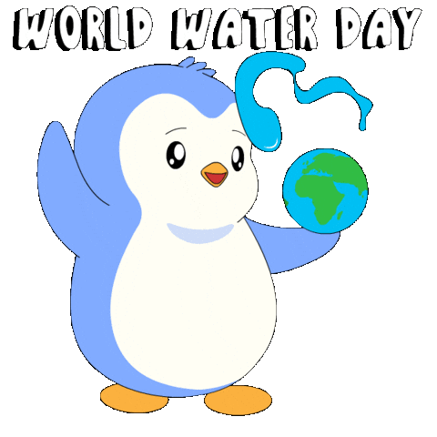 Blue Planet Water Sticker by Pudgy Penguins