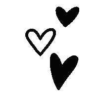Black And Gold Hearts Sticker by Purdue University