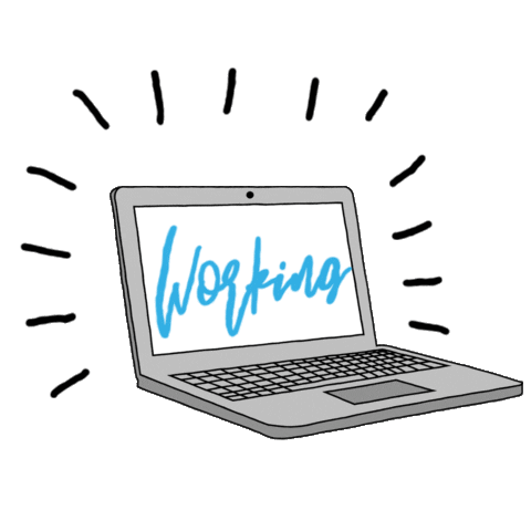 8vaAvenida giphyupload working laptop bossy Sticker
