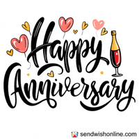 Happy Anniversary Anniversaire GIF by sendwishonline.com