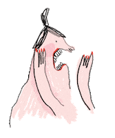 Illustration Screaming Sticker