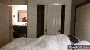 jumping wake up GIF by Brimstone (The Grindhouse Radio, Hound Comics)