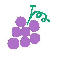 Fruit Grape Sticker by Dinda Puspitasari